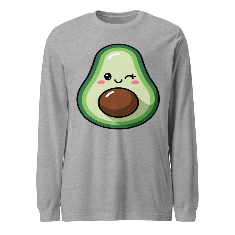 Cute Avocado Motivation Long Sleeve Long Sleeve Shirt